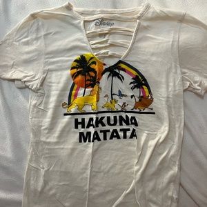 Hakuna Matata Cream Cut Out Shirt S
